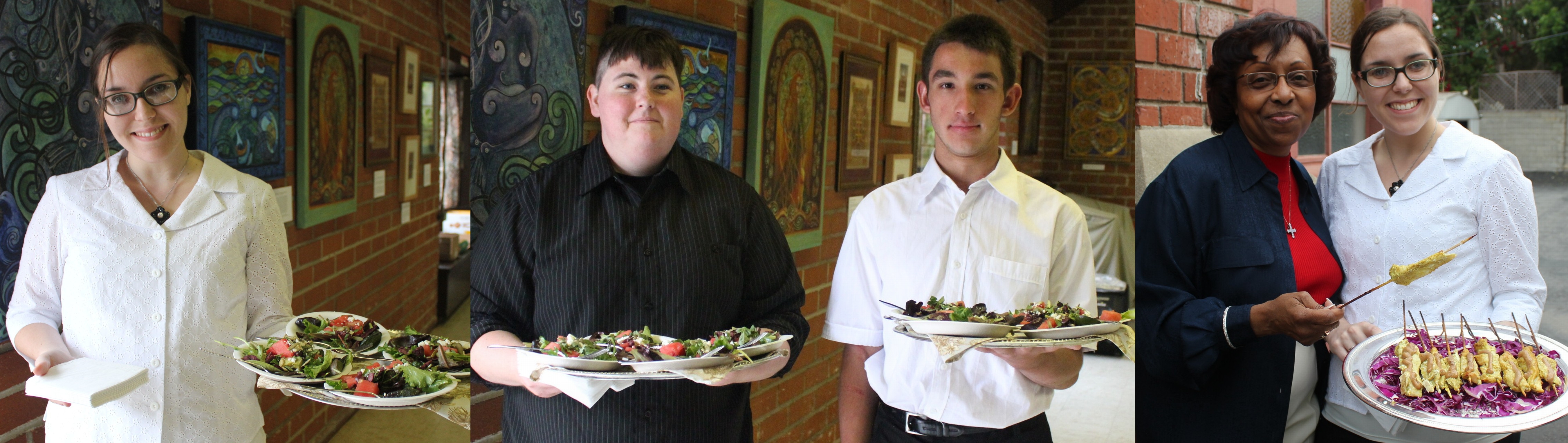 Our servers - Maureen, Eli and Olig along with Deacon Margaret