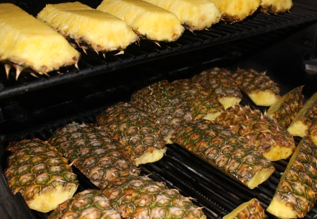 Pineapple Wedges on the Grill