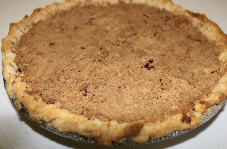 Apple Cranberry Crumb Pie made by Nancy, Amelia and Marie