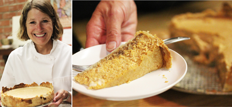 Patricia with Pumpkin Pecan Cheesecake