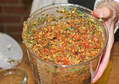Tapenade made in Pampered Chef Manual Food Processor
