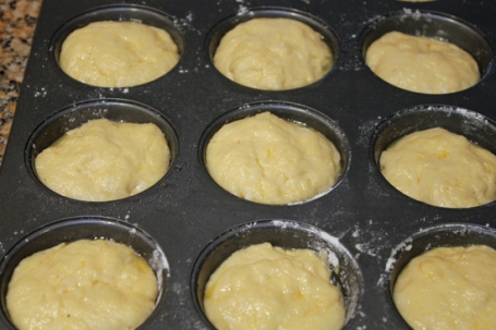 Fill the muffin cups 1/2 full and they will rise to the top. 