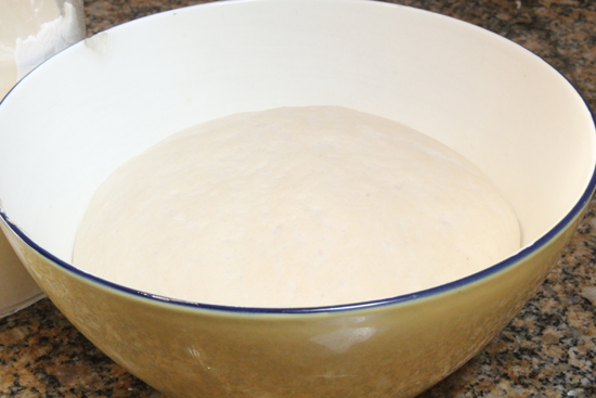 Leave the dough in a warm spot to rise until doubled.